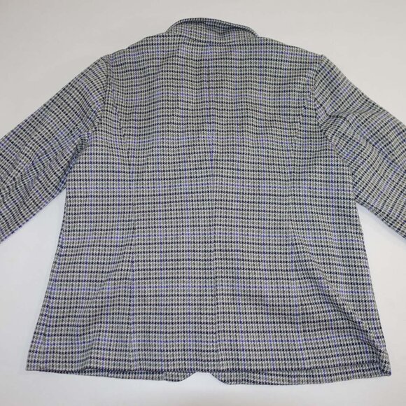 J. Jill Women's Houndstooth 2 Button Blazer Jacket Petite Medium Cotton PM - Picture 8 of 8